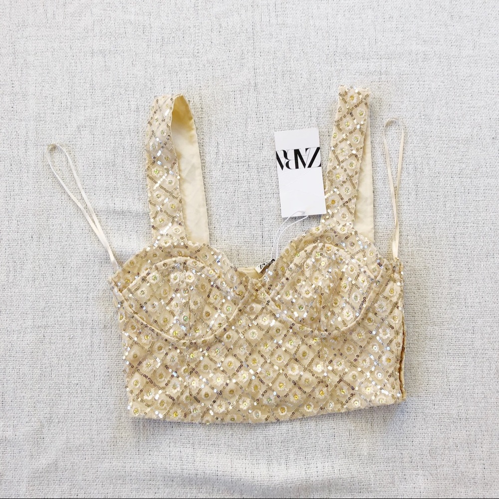 Sequin Crop Top
